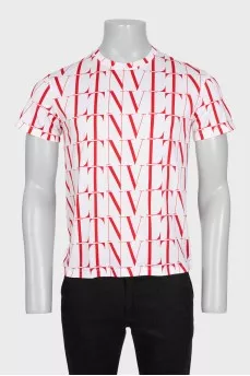 Men's T-shirt with a signature bright print