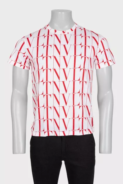 Men's T-shirt with a signature bright print