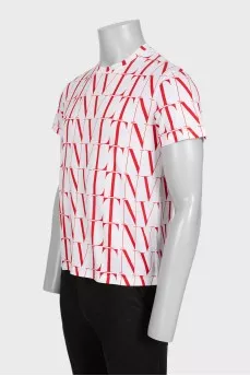 Men's T-shirt with a signature bright print