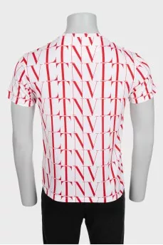 Men's T-shirt with a signature bright print