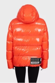 Orange down jacket