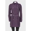 Purple double-breasted coat