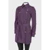 Purple double-breasted coat