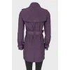 Purple double-breasted coat
