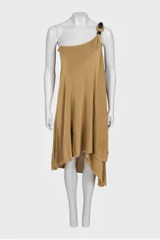 Green loose-fitting dress