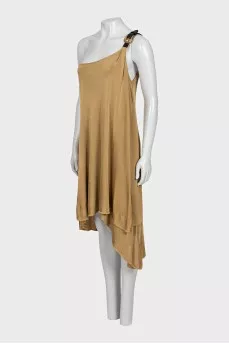 Green loose-fitting dress