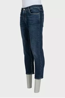 Мужские темно-синие джинсы skinny fit