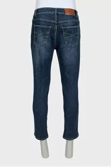 Мужские темно-синие джинсы skinny fit