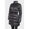Quilted down jacket on the belt