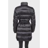 Quilted down jacket on the belt