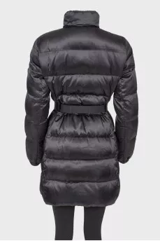 Quilted down jacket on the belt