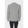 Print wool jumper