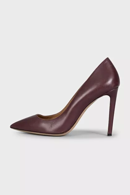Smooth leather pumps