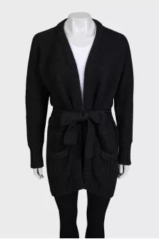 Black wrap cardigan