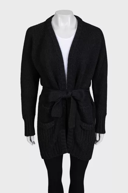 Black wrap cardigan