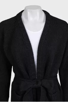 Black wrap cardigan