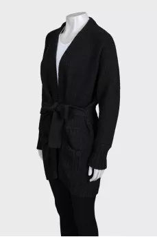 Black wrap cardigan