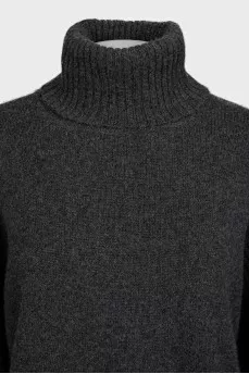 Cashmere sweater with short sleeves