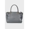 Leather bag of graphite shade