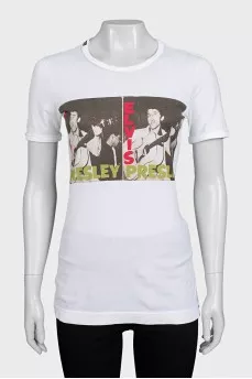 White printed T-shirt