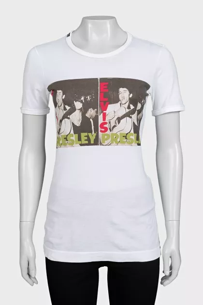 White printed T-shirt