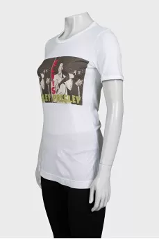 White printed T-shirt