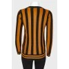Vertical stripe long sweatshirt