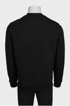 Men's black sweatshirt with a patch
