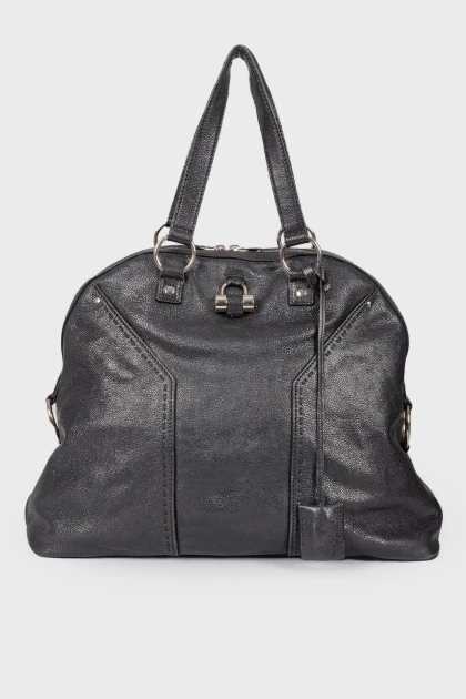 Grained leather bag