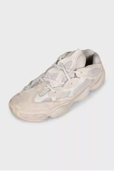 Сірі комбіновані кросівки Yeezy 500