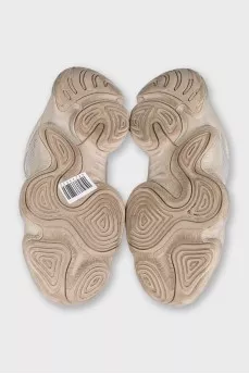 Сірі комбіновані кросівки Yeezy 500