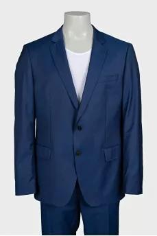 Мужской костюм из шерсти с биркой 
