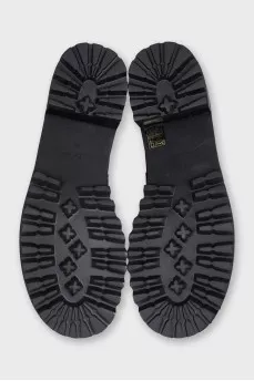Leather Chelsea boots with embossed logo