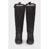 High suede boots