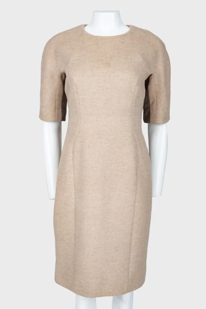 Slim fit wool dress