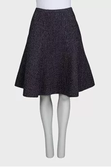 Flared wool skirt