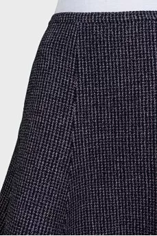 Flared wool skirt