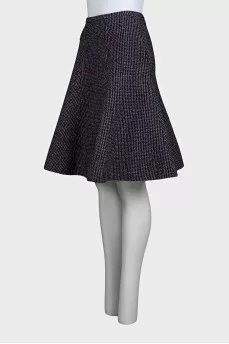 Flared wool skirt