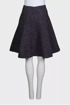 Flared wool skirt
