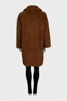 Teddy coat with patch pockets