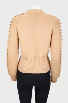 Knitted jumper with decorative knitting