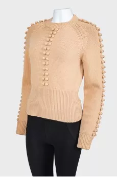 Knitted jumper with decorative knitting