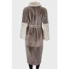 Double-sided coat with a belt