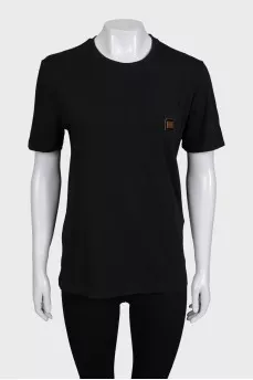 Black T-shirt with logo