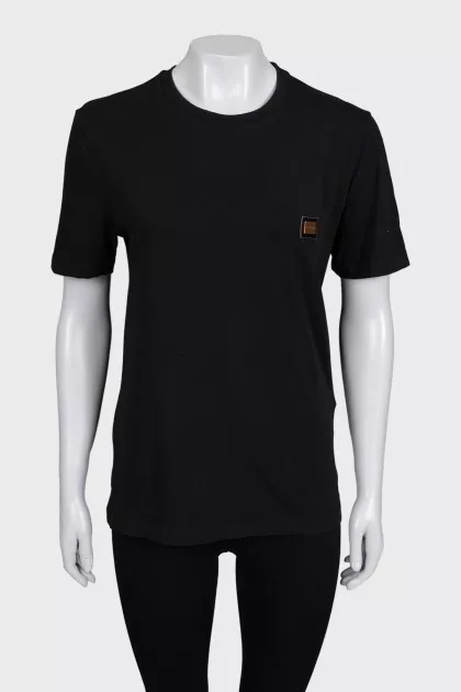 Black T-shirt with logo