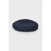 Checkered print cap with tag