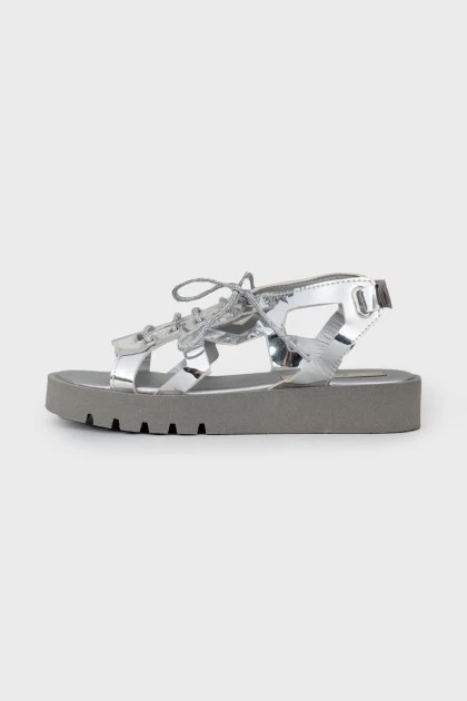 Children's silver sandals