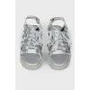 Children's silver sandals