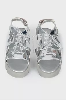 Children's silver sandals