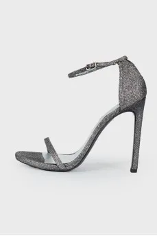 Silver barefoot sandals